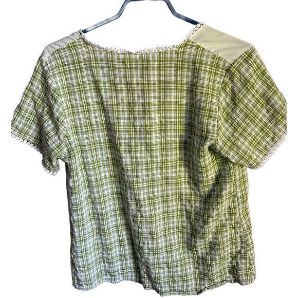 mama green plaid detailed shirt - Picture 2 of 3